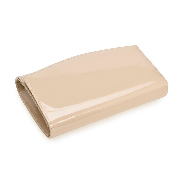 CHARMING TAILOR Patent Leather Flap Clutch for Women Classic Elegant Evening Bag Chic Dress Purse (Nude) - Image 5